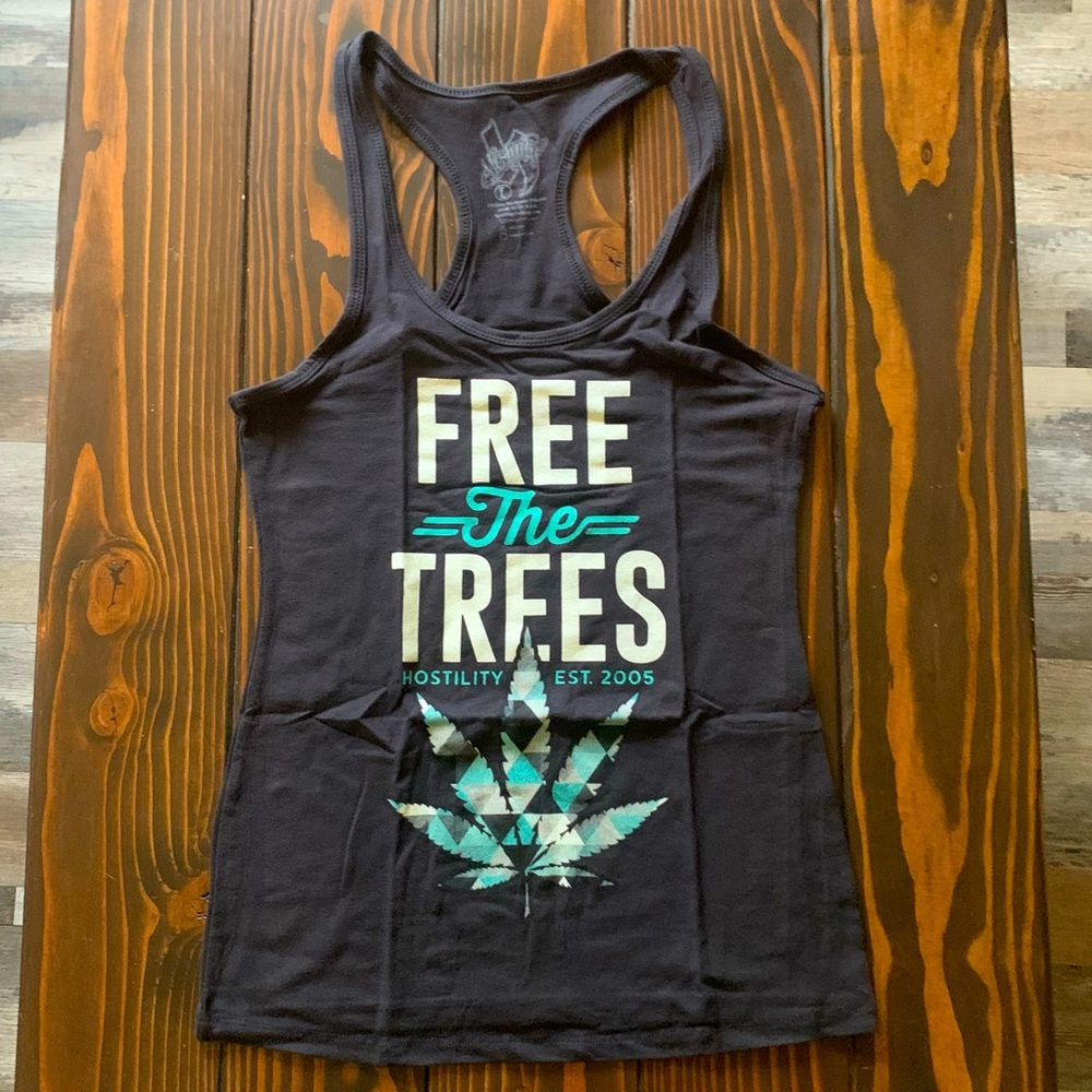 Woman’s Hostility Racer Back Tank.
